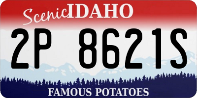 ID license plate 2P8621S