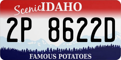 ID license plate 2P8622D