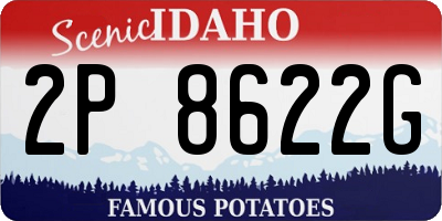 ID license plate 2P8622G