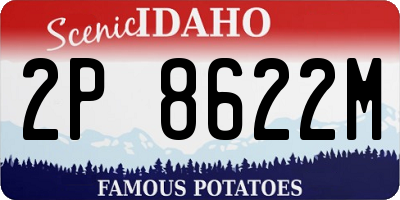 ID license plate 2P8622M