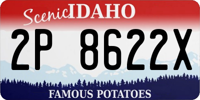 ID license plate 2P8622X