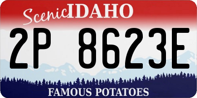 ID license plate 2P8623E