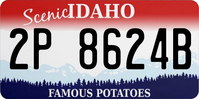 ID license plate 2P8624B