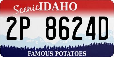 ID license plate 2P8624D