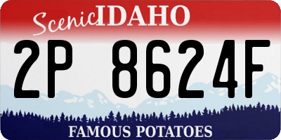 ID license plate 2P8624F