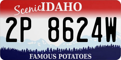 ID license plate 2P8624W