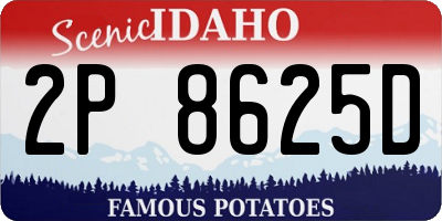 ID license plate 2P8625D