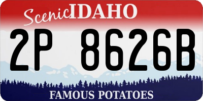 ID license plate 2P8626B