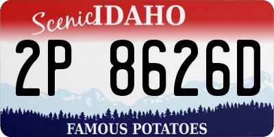 ID license plate 2P8626D