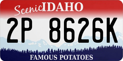 ID license plate 2P8626K