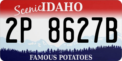 ID license plate 2P8627B
