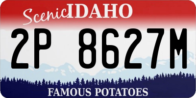 ID license plate 2P8627M