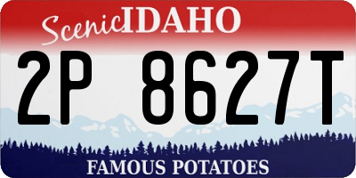 ID license plate 2P8627T