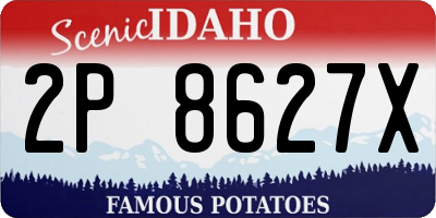 ID license plate 2P8627X