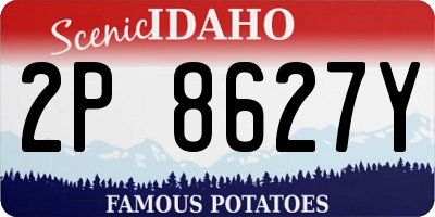 ID license plate 2P8627Y