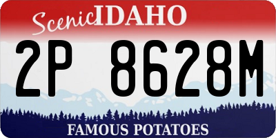 ID license plate 2P8628M