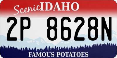 ID license plate 2P8628N
