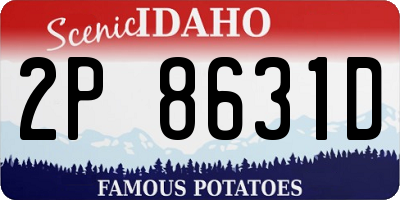 ID license plate 2P8631D