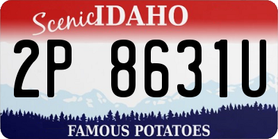 ID license plate 2P8631U