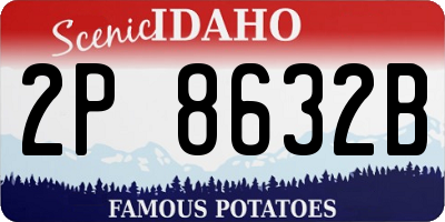ID license plate 2P8632B