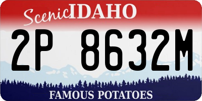 ID license plate 2P8632M