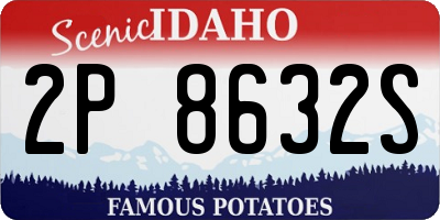 ID license plate 2P8632S