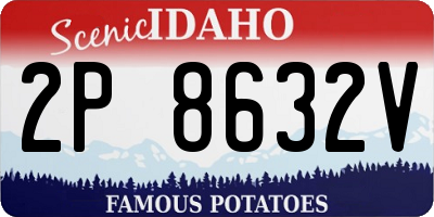 ID license plate 2P8632V
