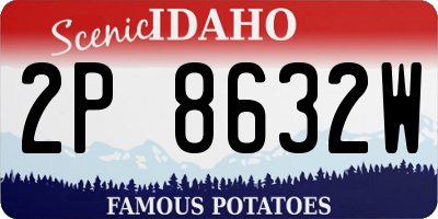 ID license plate 2P8632W