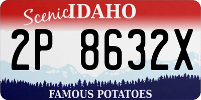 ID license plate 2P8632X