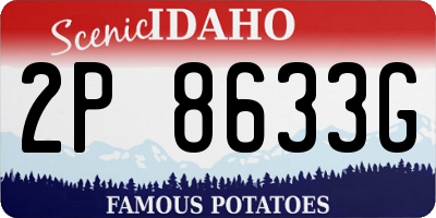 ID license plate 2P8633G