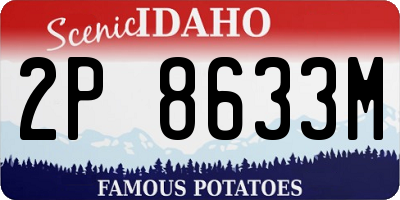 ID license plate 2P8633M