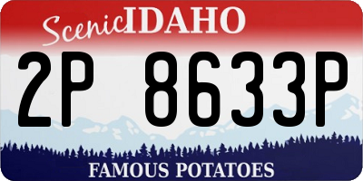 ID license plate 2P8633P