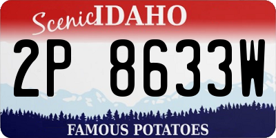 ID license plate 2P8633W