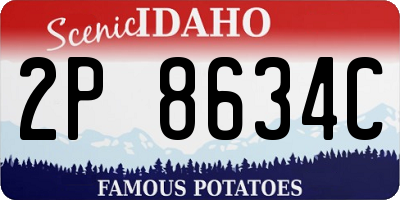 ID license plate 2P8634C