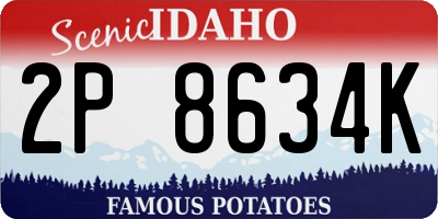 ID license plate 2P8634K