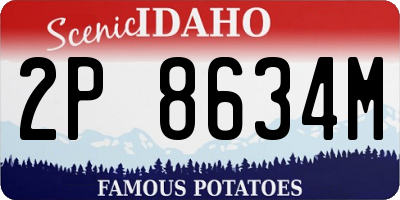 ID license plate 2P8634M
