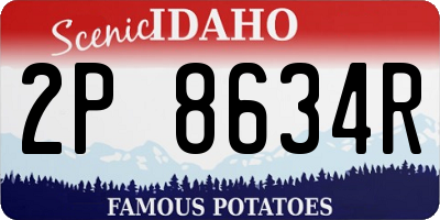 ID license plate 2P8634R