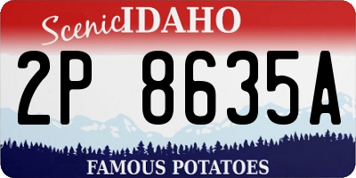 ID license plate 2P8635A