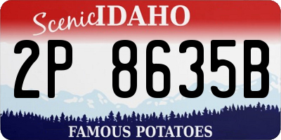 ID license plate 2P8635B