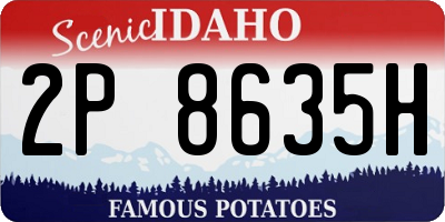 ID license plate 2P8635H