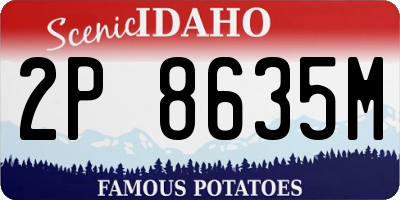 ID license plate 2P8635M