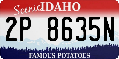 ID license plate 2P8635N