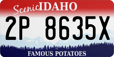 ID license plate 2P8635X
