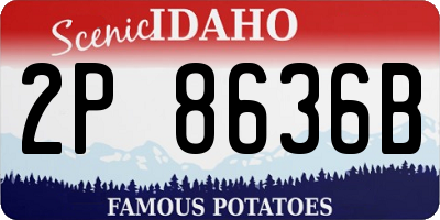 ID license plate 2P8636B