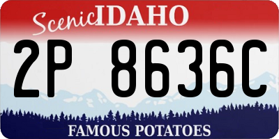 ID license plate 2P8636C