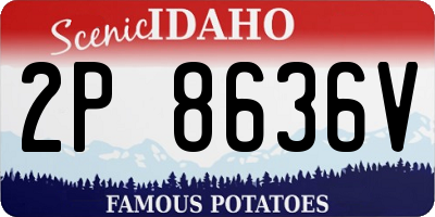 ID license plate 2P8636V
