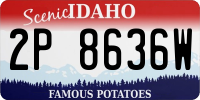 ID license plate 2P8636W