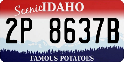 ID license plate 2P8637B