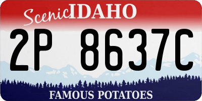 ID license plate 2P8637C