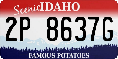 ID license plate 2P8637G